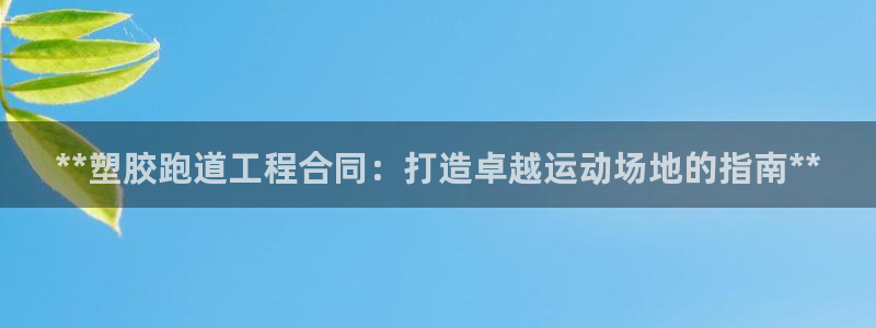 红足1一世足球手机：**塑胶跑道工程合同：打造卓越运动场地的指南**